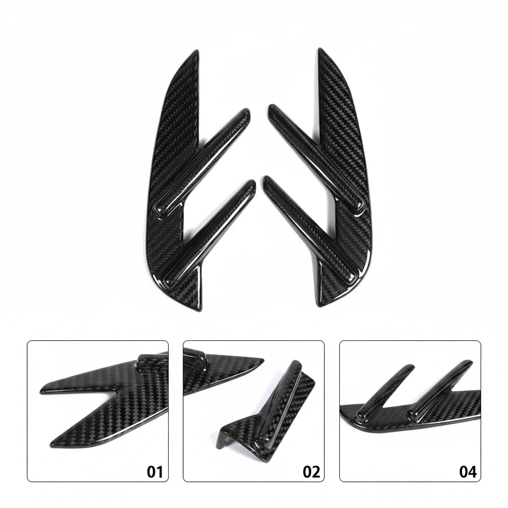 Carbon Fiber Fender Side Vent Trim OEM Style For BMW G80 G81 M3 & G82 G83 M4